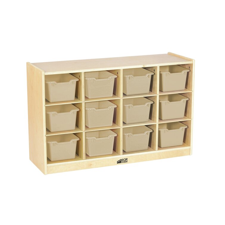 12 Compartment Cubby with Casters - Barwefurniture.com