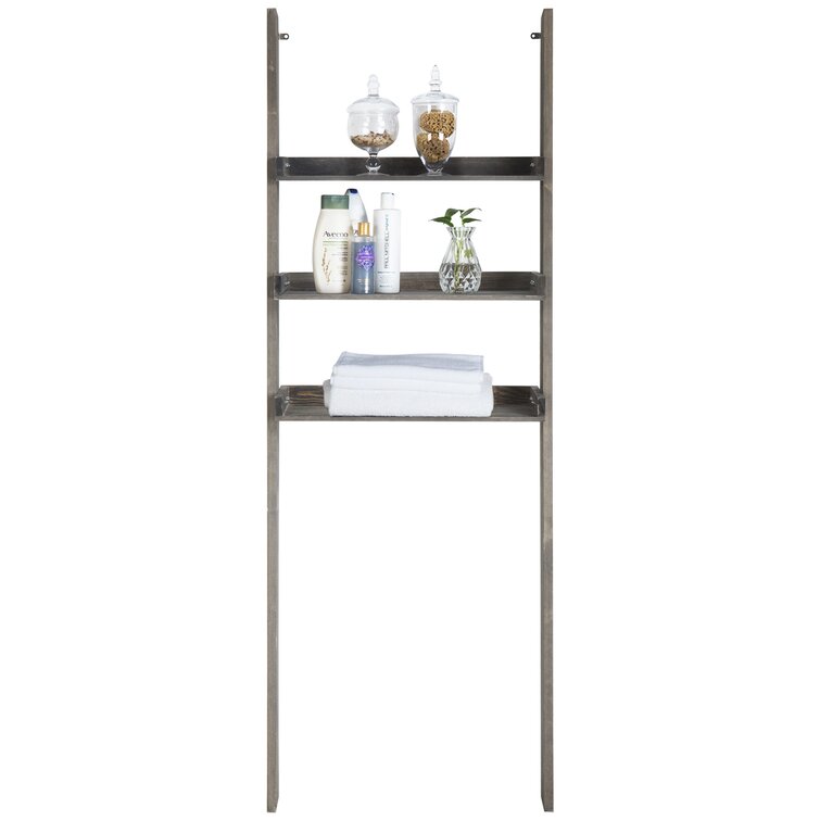 Over the Toilet Storage - Leaning Bathroom Ladder