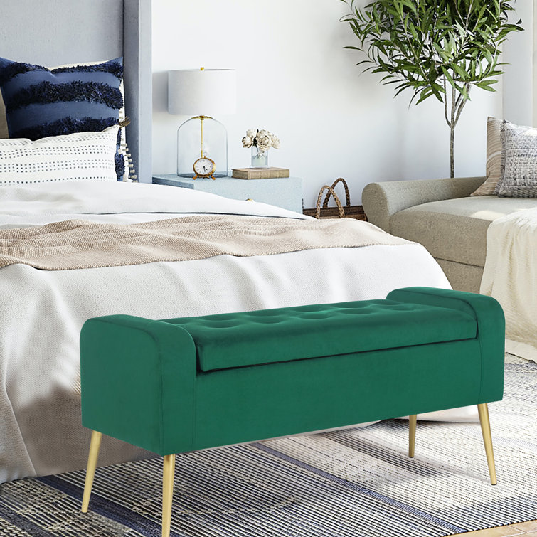 Gigel Upholstered Flip Top Storage Bench