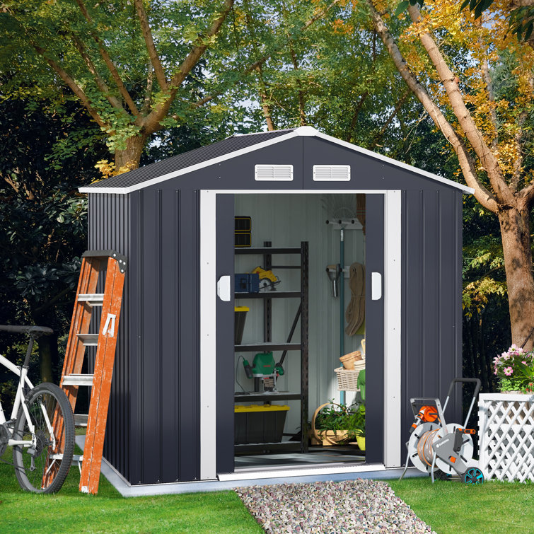 7 Ft. X 4 Ft. Metal Storage Shed - Barwefurniture.com